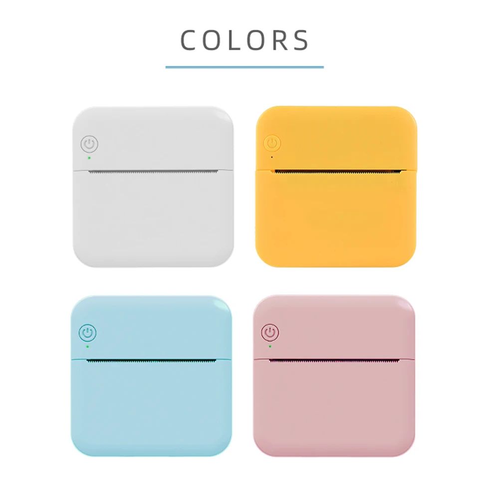 Mini Pocket Thermal Printer Multifunction Portable Sticker Maker 203DPI Instant Photo Printing Support BT Connection