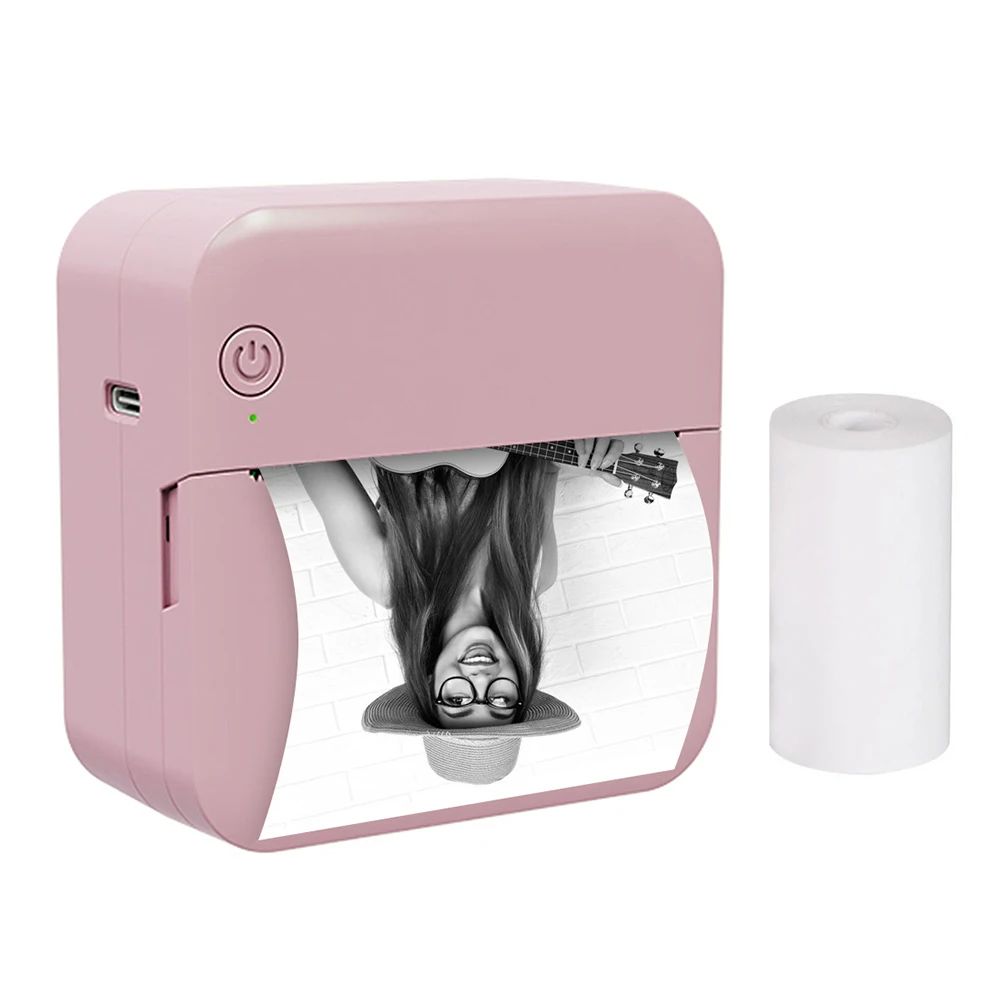 Mini Pocket Thermal Printer Multifunction Portable Sticker Maker 203DPI Instant Photo Printing Support BT Connection