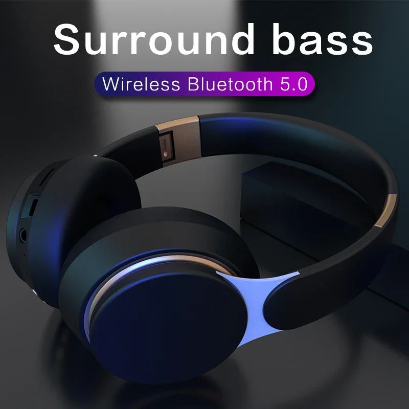Wireless Bluetooth Headphones 5.0 Foldable Earphones HiFi 9D Bass Stereo Earphone Sport Headset With Microphone Headset
