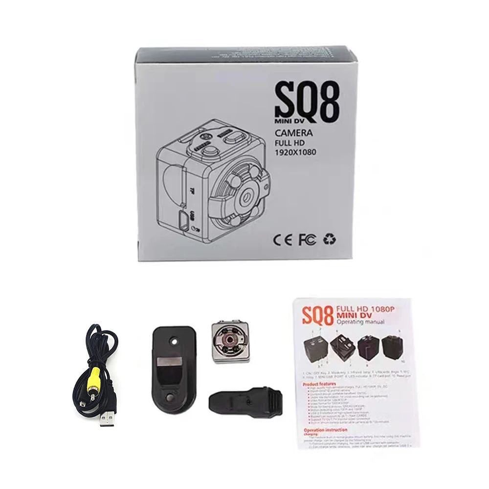SQ 8 Mini Camera HD 1080P Sensor Night Vision Camcorder Motion DVR Micro Camera Sport DV Video Small Camera Cam SQ 8