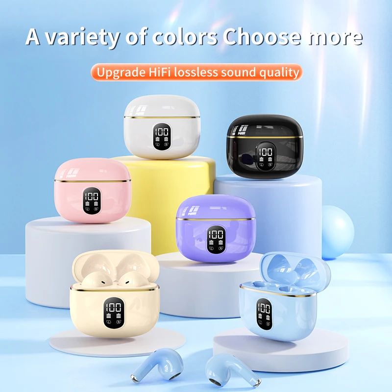 New X87 Bluetooth 5.3 Earphones Wireless Headphones Touch Control Gaming Headsets HIFI Stereo Noise Reduction Earbuds With Mic