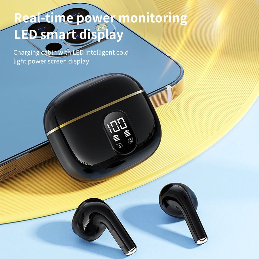 New X87 Bluetooth 5.3 Earphones Wireless Headphones Touch Control Gaming Headsets HIFI Stereo Noise Reduction Earbuds With Mic