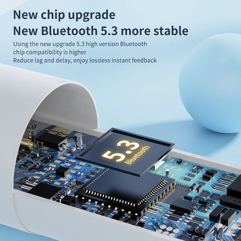 New X87 Bluetooth 5.3 Earphones Wireless Headphones Touch Control Gaming Headsets HIFI Stereo Noise Reduction Earbuds With Mic