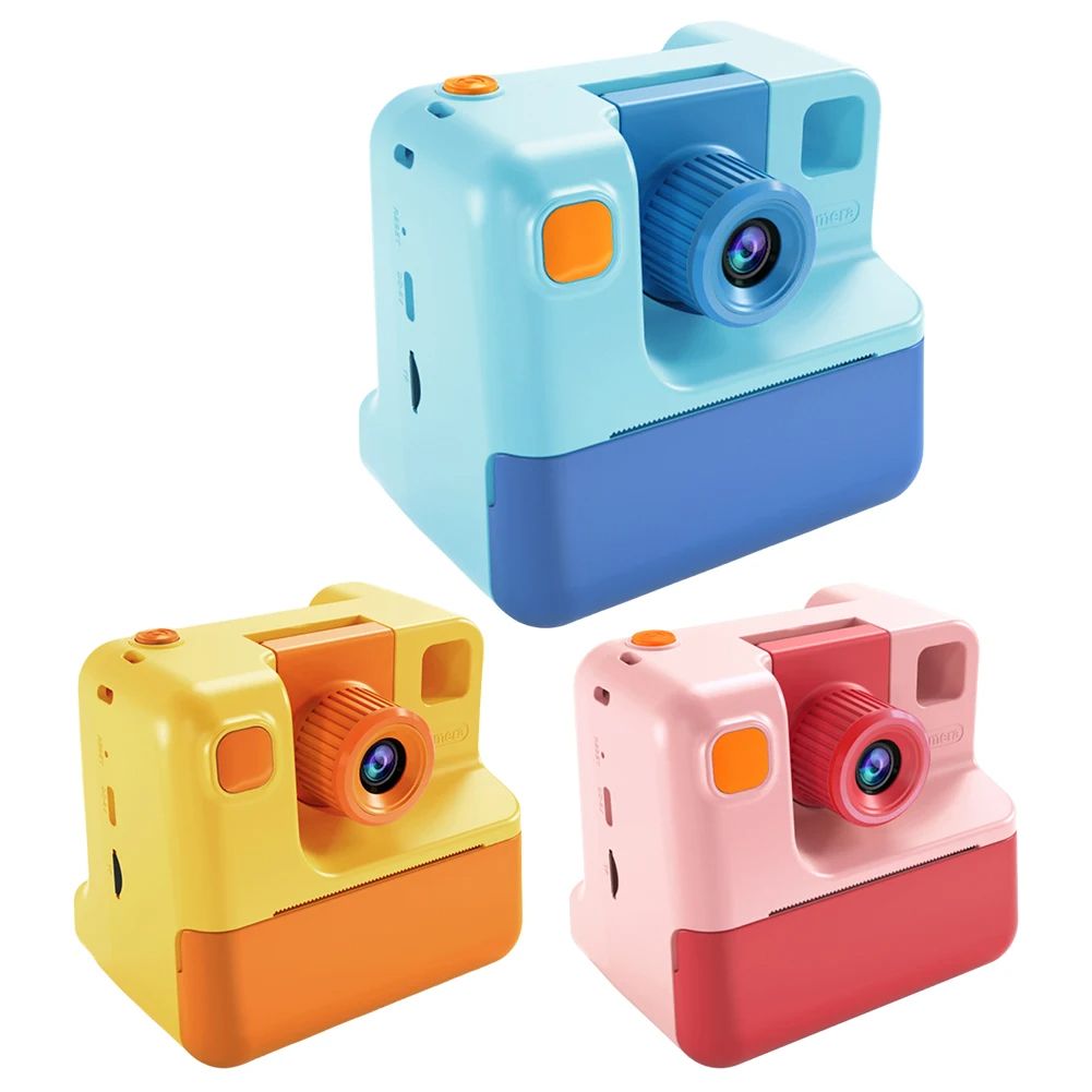 Kids Instant Print Camera Zero Ink Digital Photo Camera 2.0in Screen HD 1080P Video Camera Toys Gifts for Girls Boys Aged 3-12