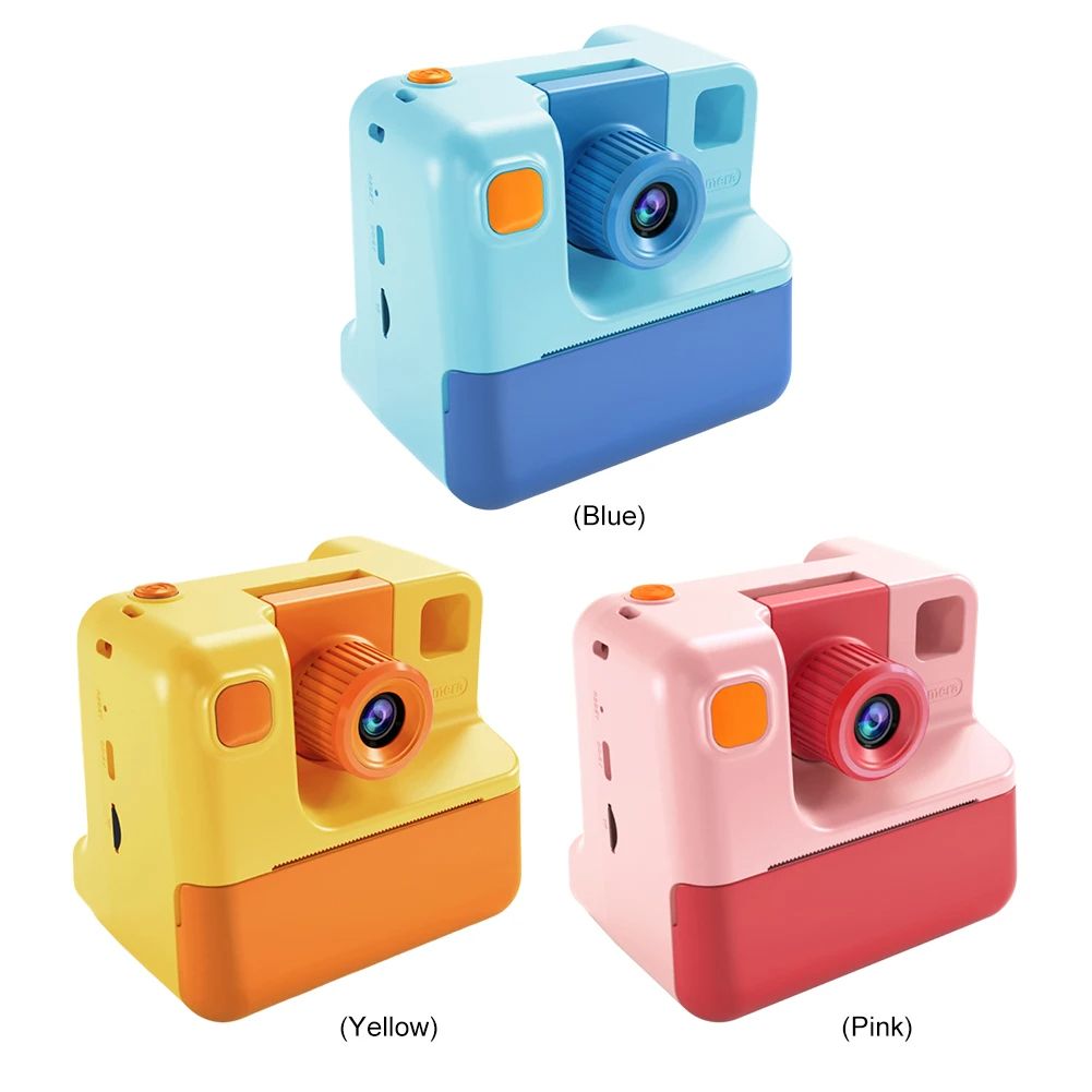 Kids Instant Print Camera Zero Ink Digital Photo Camera 2.0in Screen HD 1080P Video Camera Toys Gifts for Girls Boys Aged 3-12