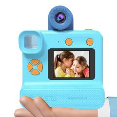 Kids Instant Print Camera Zero Ink Digital Photo Camera 2.0in Screen HD 1080P Video Camera Toys Gifts for Girls Boys Aged 3-12