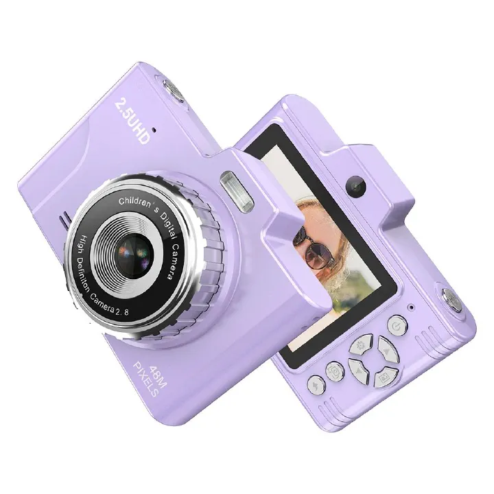 1080P Kids Camera Compact Camera 48MP Dual Lenses 8× Optical Zoom Mini CCD Camera 2.8in TFT Screen Great Gift for Boys Girls Kid