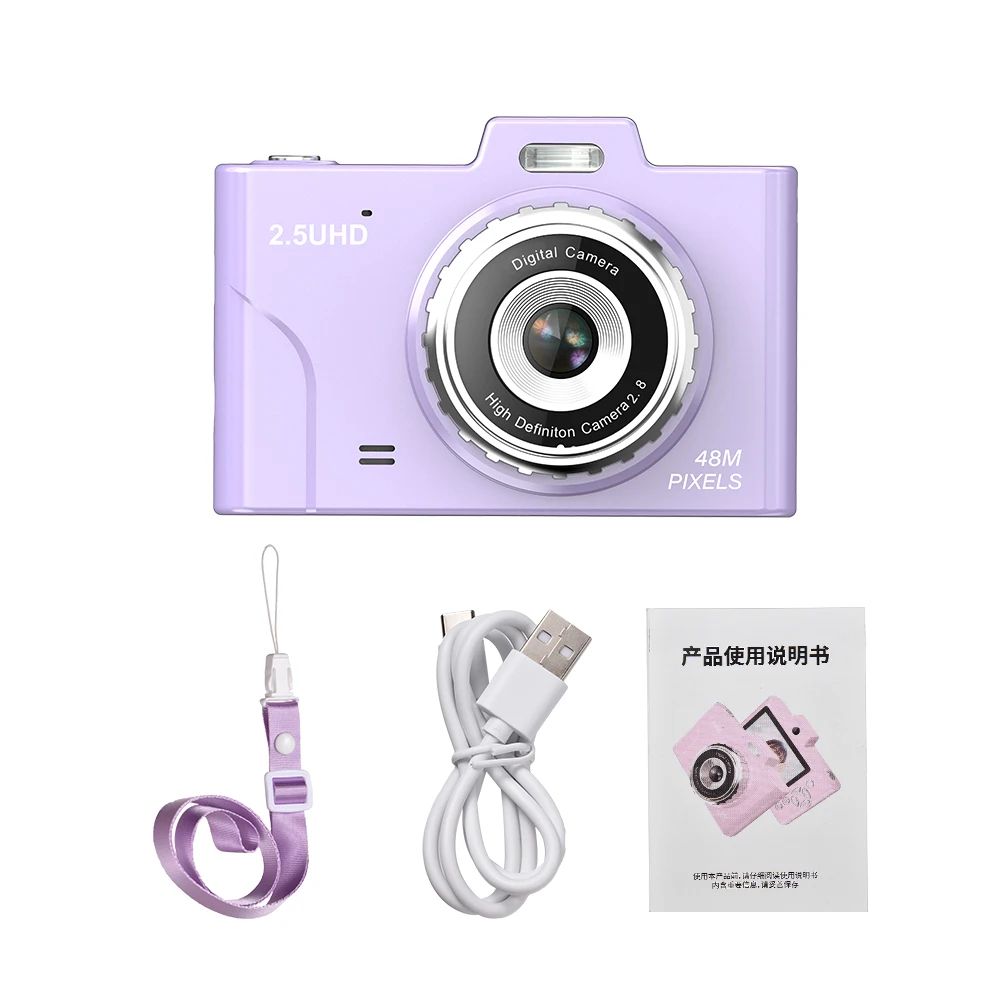 1080P Kids Camera Compact Camera 48MP Dual Lenses 8× Optical Zoom Mini CCD Camera 2.8in TFT Screen Great Gift for Boys Girls Kid