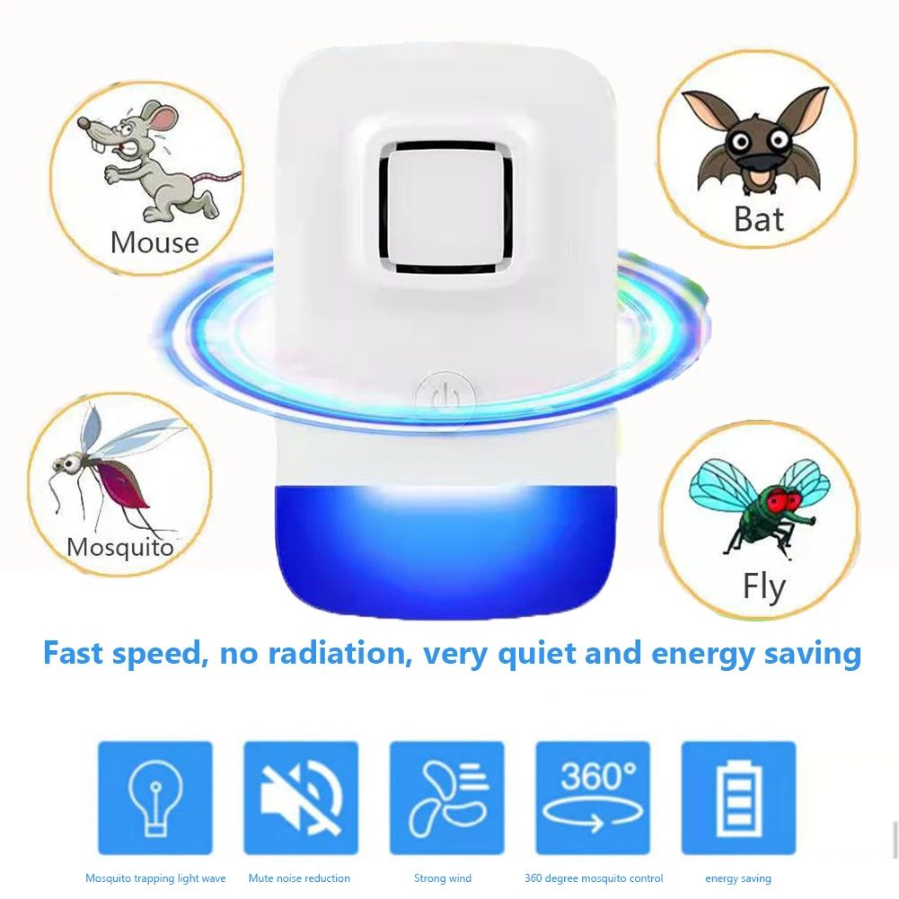 Mosquito Killer Lamp Anti Mosquito Ultrasonic Flies Pest Control Repellent Bug Zapper Insect Files Trap Electric Indoor Home Bed