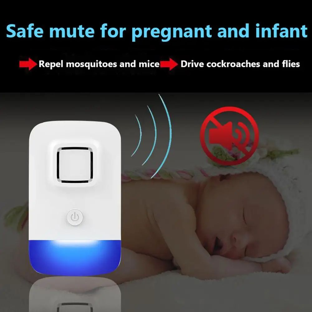 Mosquito Killer Lamp Anti Mosquito Ultrasonic Flies Pest Control Repellent Bug Zapper Insect Files Trap Electric Indoor Home Bed