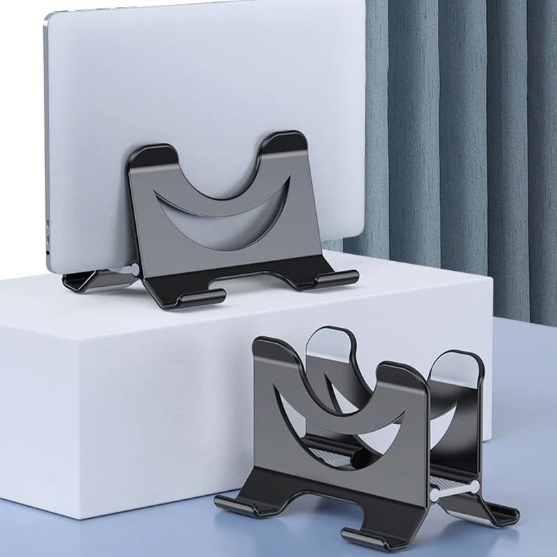 1pcs Vertical Stand For Mini Aluminum Alloy Laptop Desktop Stand Anti-Slip Adjustable Computer Holder