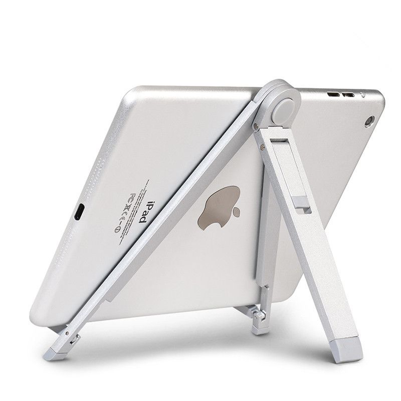 Mobile phone and tablet stand tripod foldable and portable metal desktop tablet support stand
