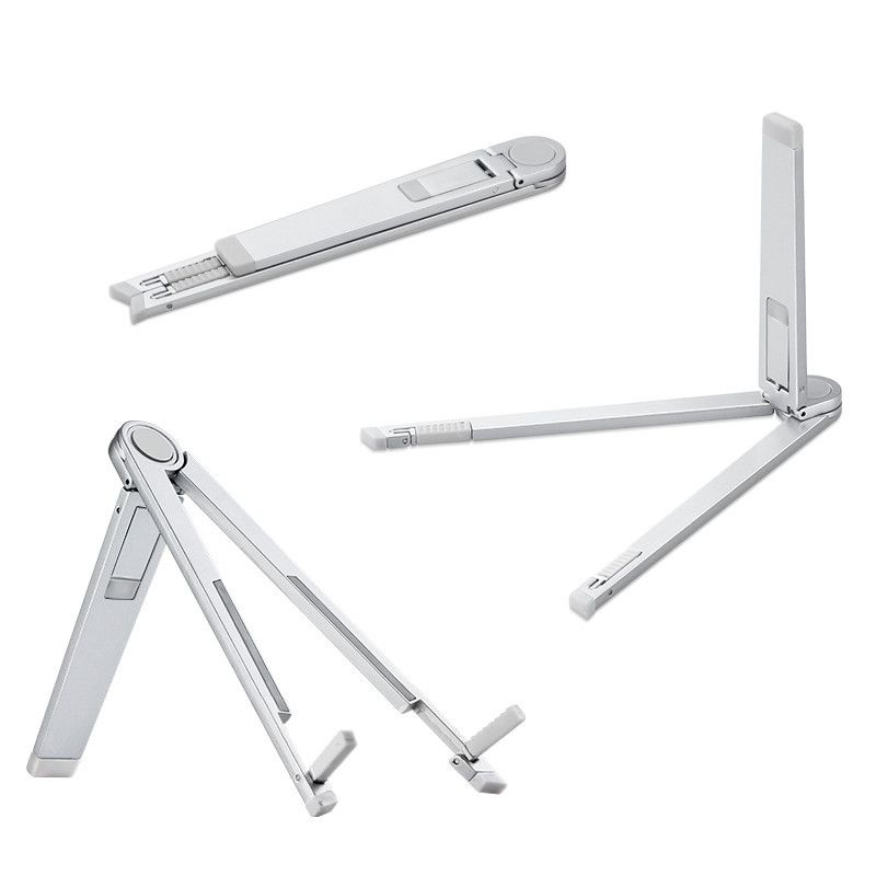 Mobile phone and tablet stand tripod foldable and portable metal desktop tablet support stand