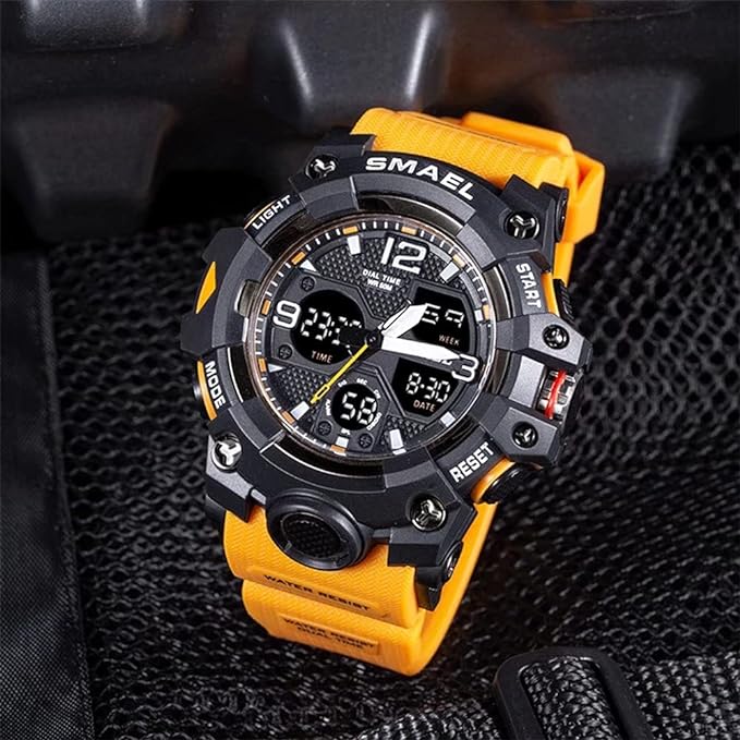 Men's Watches Military Outdoor Waterproof Sports Wrist Watch Date Multi Function LED Alarm Stopwatch, Digital Watches for Mens