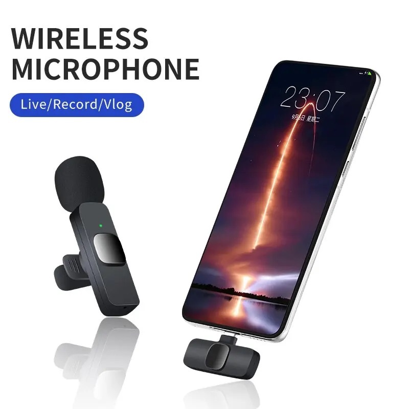 avalier Microphone K9 Broadcast Direct for iPhone Live Streaming for Android Phones Lapel Mic Wireless