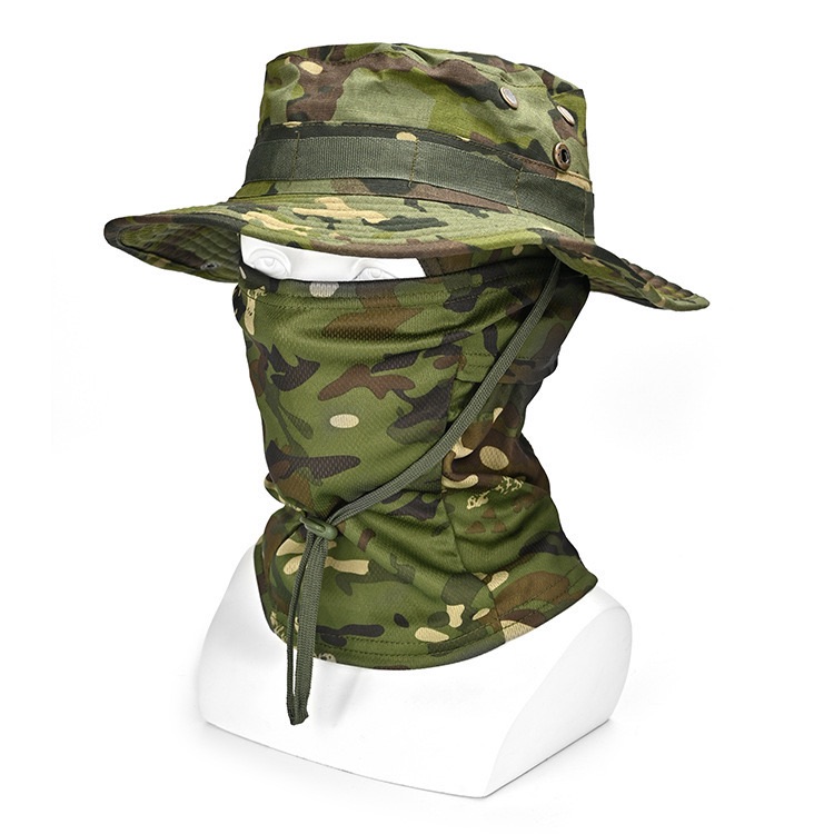 Military Tactical Balaclava Fishing Cap Full Face Mask Set Men Summer Snapback Sun Hat Outdoor Hunting Camouflage Balaclava