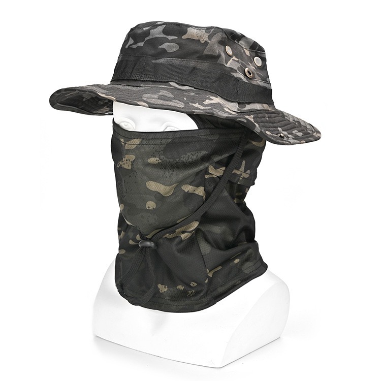 Military Tactical Balaclava Fishing Cap Full Face Mask Set Men Summer Snapback Sun Hat Outdoor Hunting Camouflage Balaclava