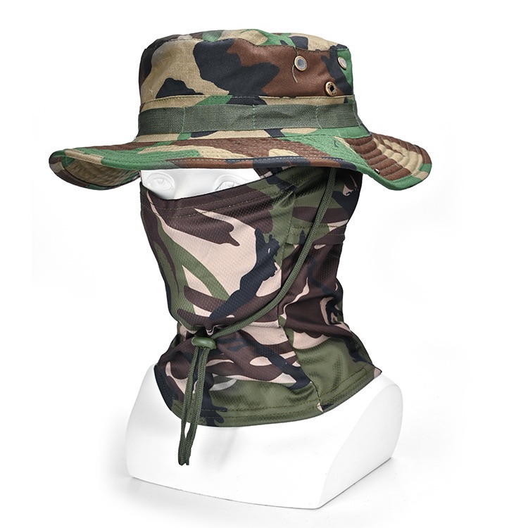 Military Tactical Balaclava Fishing Cap Full Face Mask Set Men Summer Snapback Sun Hat Outdoor Hunting Camouflage Balaclava