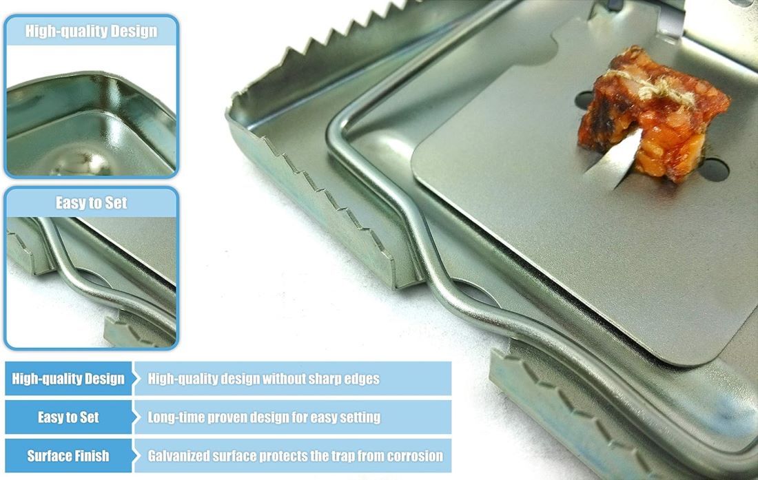 Reusable Metal Rodent Mouse Rat Trap Killer-2 Pcs - BLACK OR SILVER GRAY