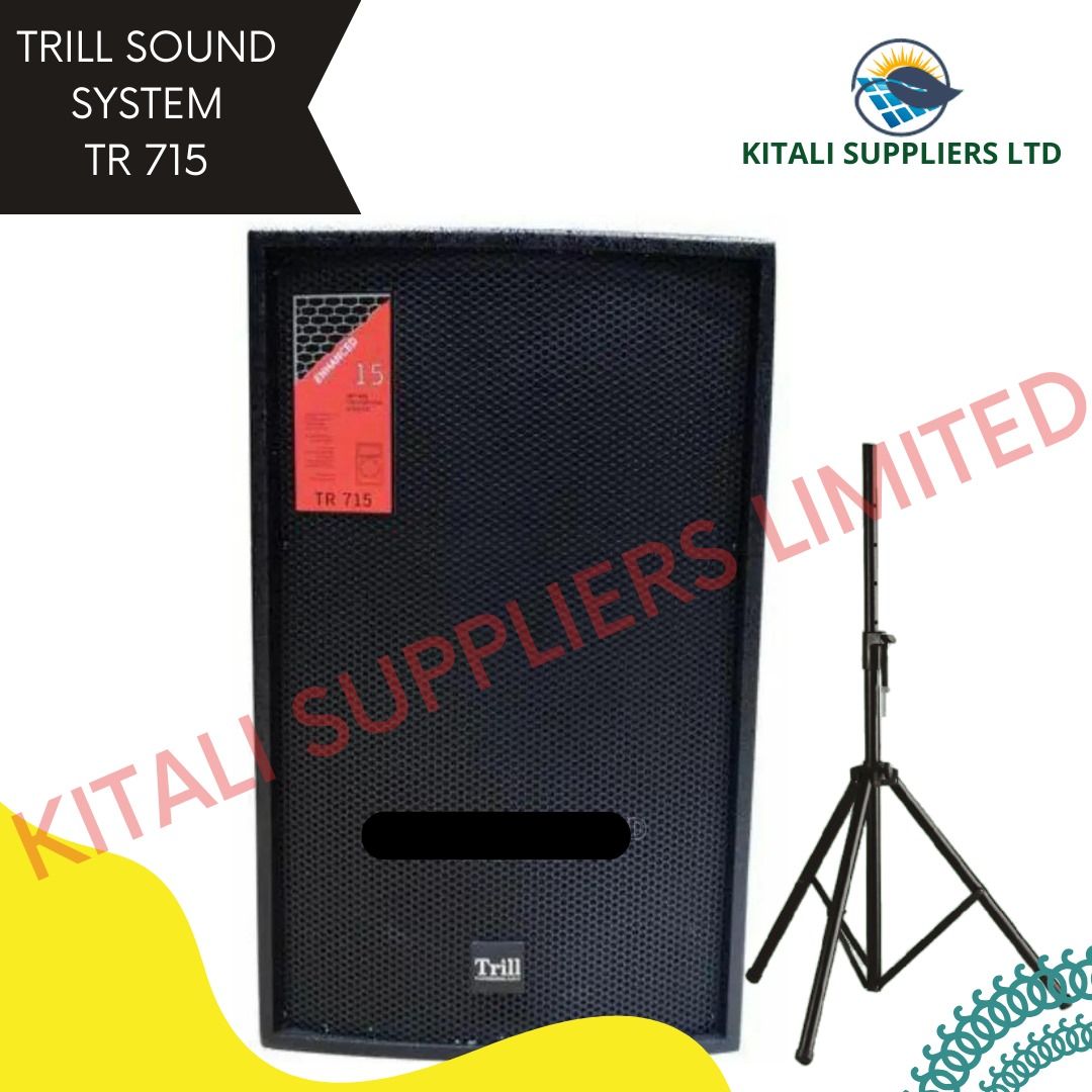 Trill TR-715 Audio Professional Mid-Range Speaker with free speaker stand