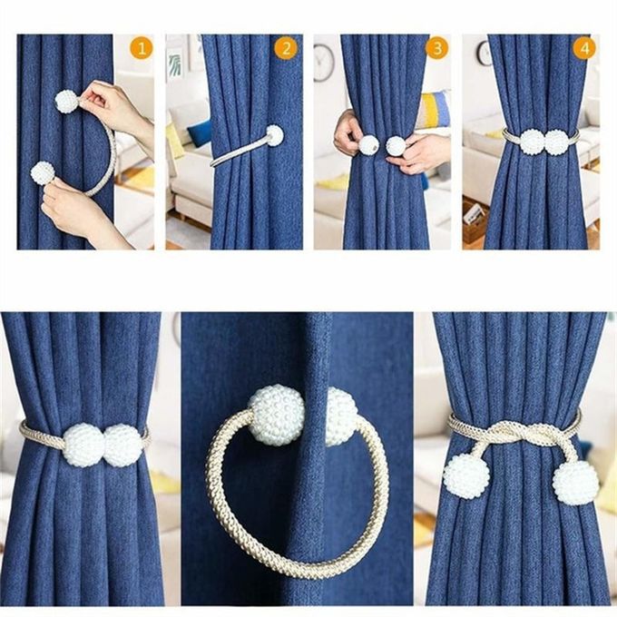 Pearl Curtain Tie Back Curtain Buckle Holder