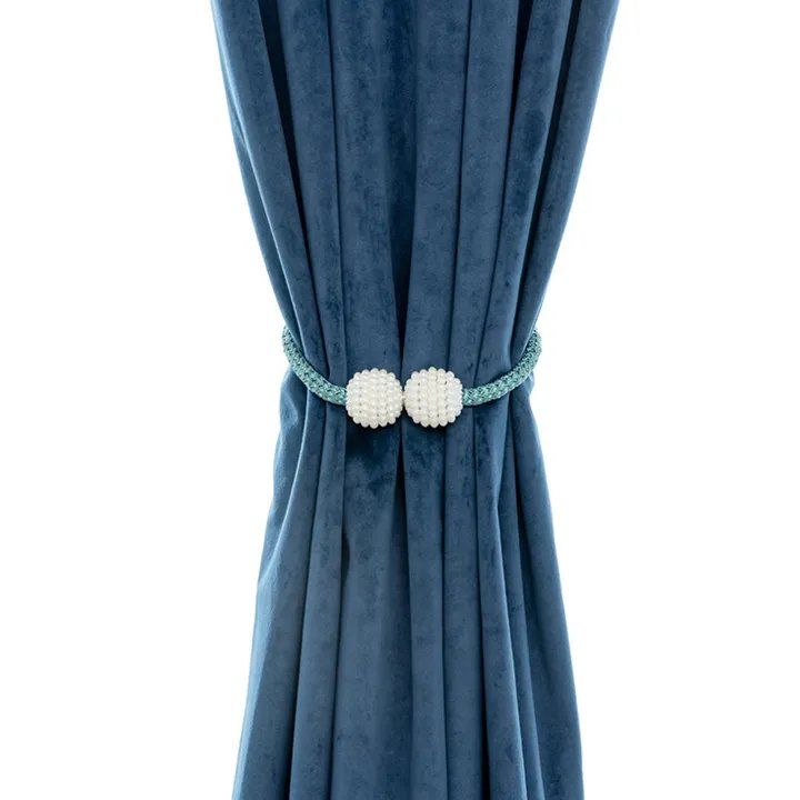 1 Pair Curtain Clip Tether Buckle Tether Curtain Accessories Home Decoration Pearl Magnetic Buckle