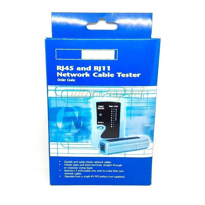 RJ45 and RJ11 Network LAN Cable Tester with LED Indicators RJ11 RJ12 CAT5 CAT 6 UTP Network Ethernet Cable Tester Test Tool