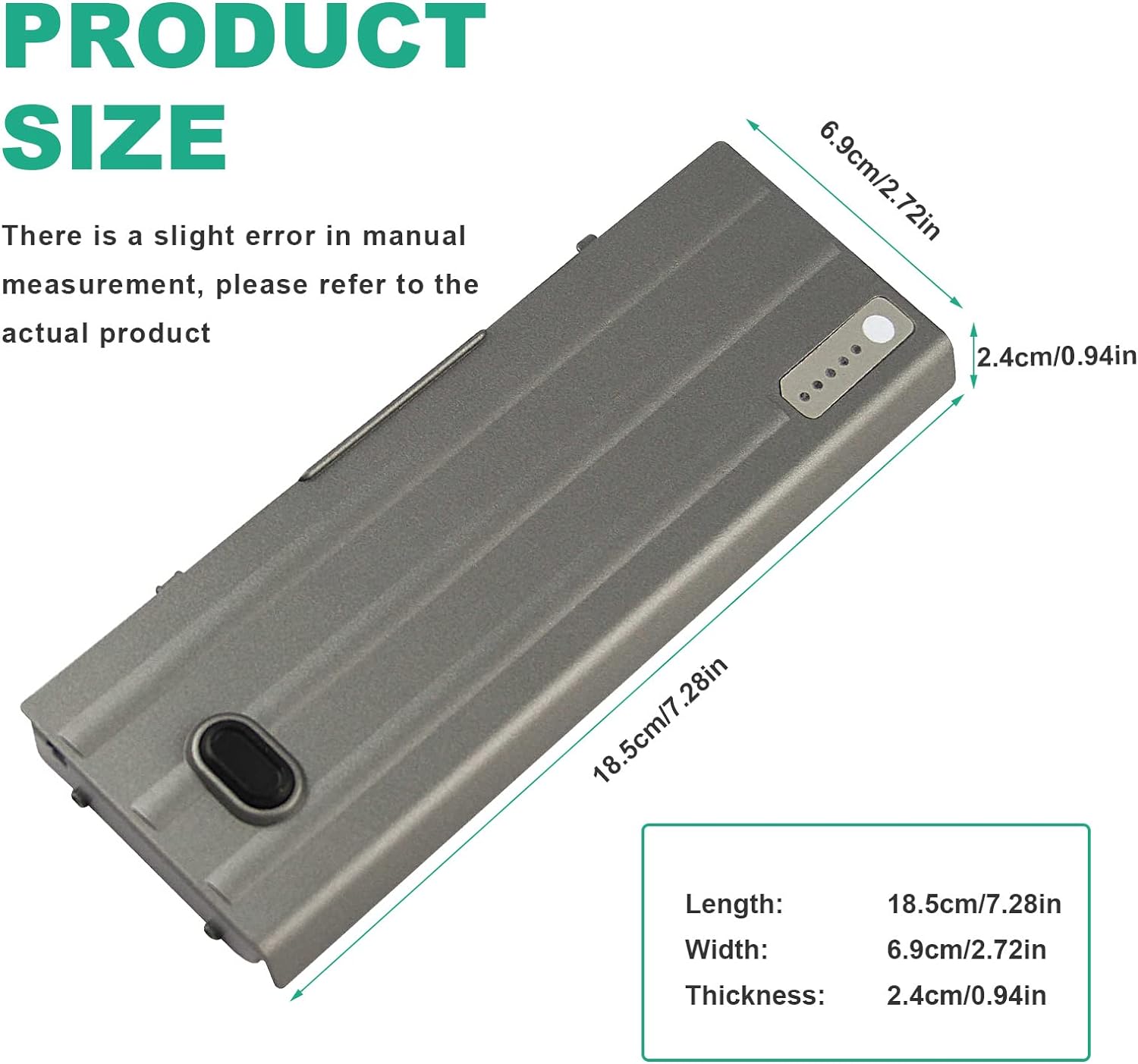 Laptop Battery for Dell Latitude D620 D630 D630C D630N D631 D640 PC764, JD634,