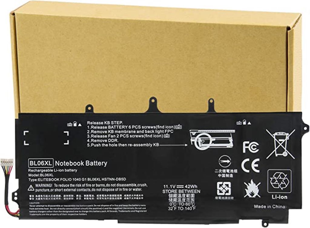 Laptop Battery BL06XL For HP EliteBook Folio 1040 G0 G1 G2