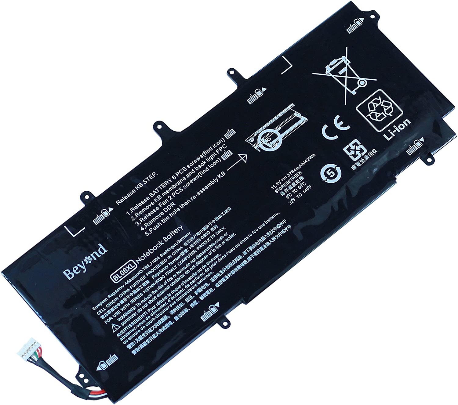 Laptop Battery BL06XL For HP EliteBook Folio 1040 G0 G1 G2