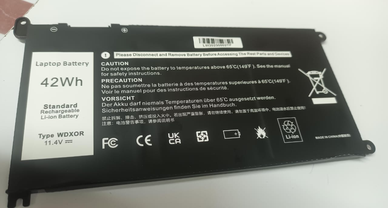 WDX0R Replacement Laptop Battery for Dell Inspiron 13 15 5000 7000 Series 5570 7579 7378 5567 7573 5565 5379 5378 Latitude 3490 3590 3340 3400 3390 3500 3190 Vostro 5468 5568 P69G 3CRH3