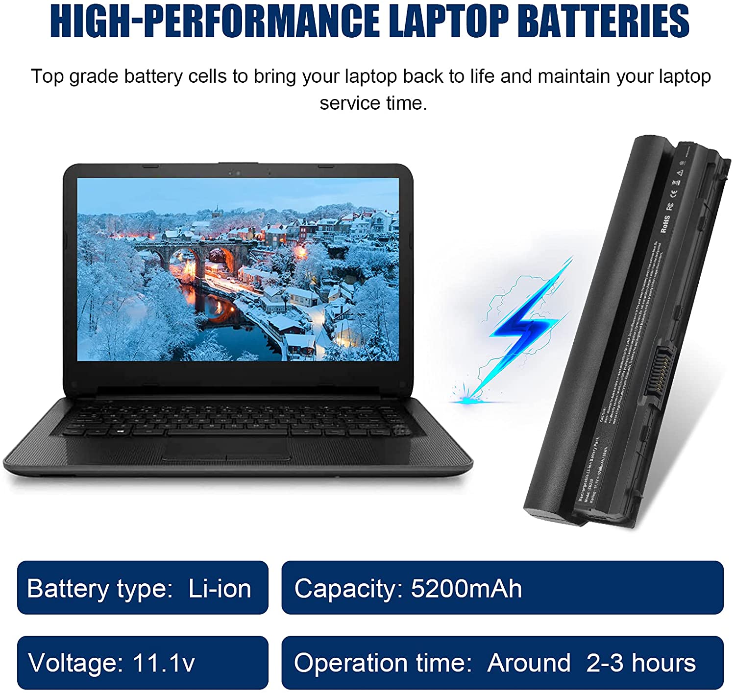 Laptop Battery for Dell Latitude E6320 E6330 E6220 E6230 FRR0G UJ499 TPHRG KJ321 Y61CV