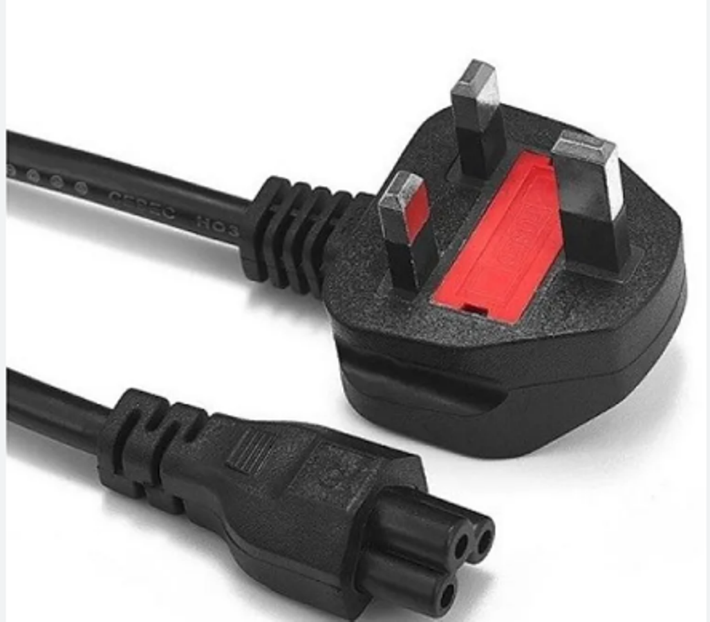 Generic Fused 3 Pin Flower Power Cable/Cord For Laptop Adapter Charger
