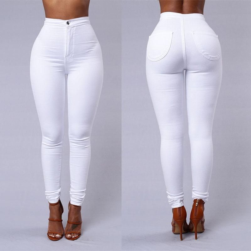 Explosive leggings Thin high-waisted stretch pencil pants Tight candy-colored jeans