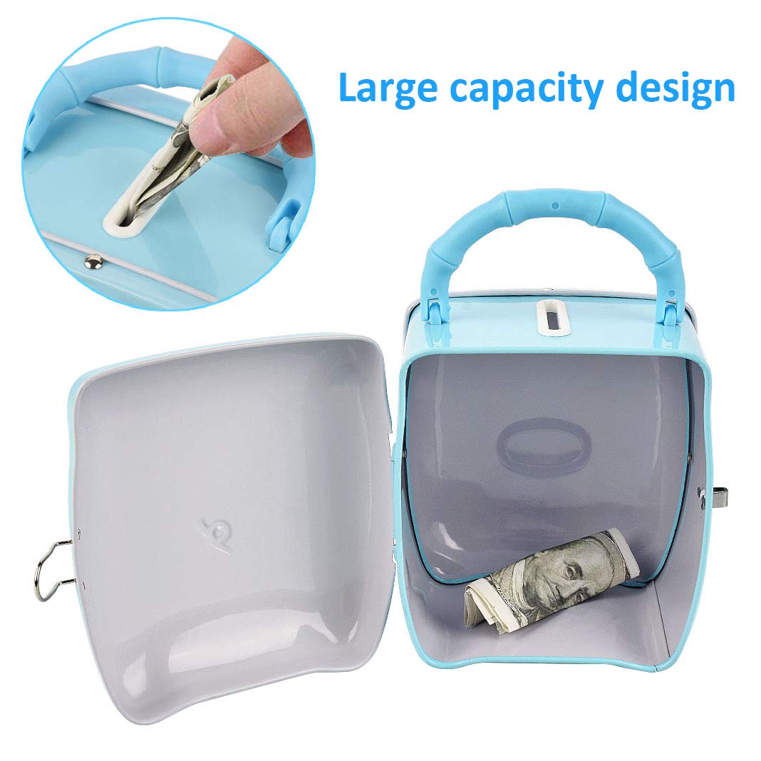 Cute  Piggy Bank Money Coin Save Box  Piggy-shaped Safe With Iron Lock For Kids - Piggy Ball Children Kids Birthday Gifts