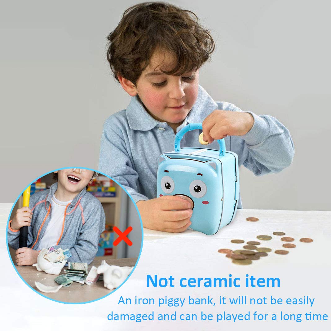 Cute  Piggy Bank Money Coin Save Box  Piggy-shaped Safe With Iron Lock For Kids - Piggy Ball Children Kids Birthday Gifts