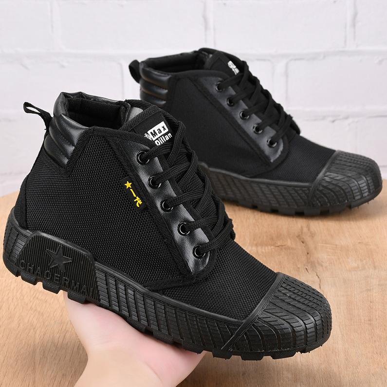 Men's Shoes Military Tactical Shoes Training Shoes Cloth Shoes Dad Shoes Boots High-Top Shoes Fashion Star Shoes Boys Shoes Soccer Boots Black School Crocksshoes Black,EU43