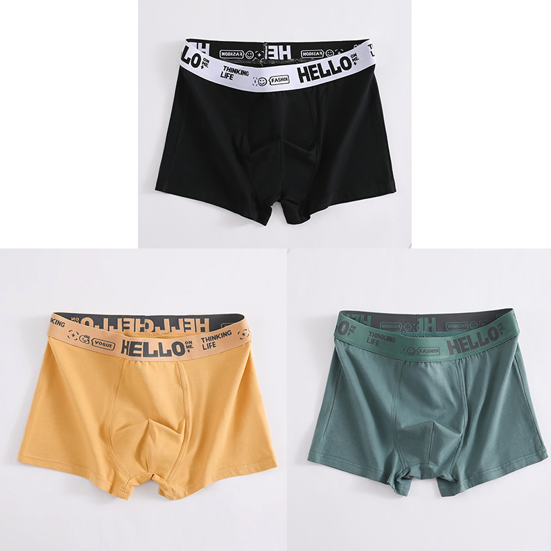 Men'S Clothing Underwear Boxer Briefs Popular Underwear Men'S Large Size Mid-Waist Antibacterial Breathable Comfortable Cotton Boxer Shorts Underwear