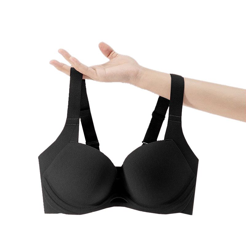 Women'S Clothing Lingerie Bras Seamless Large Breasts Make The Breasts Appear Smaller Without Wire Rings For Women'S Top-Up Anti-Sagging Adjustable Bra Black,38/85 ABC