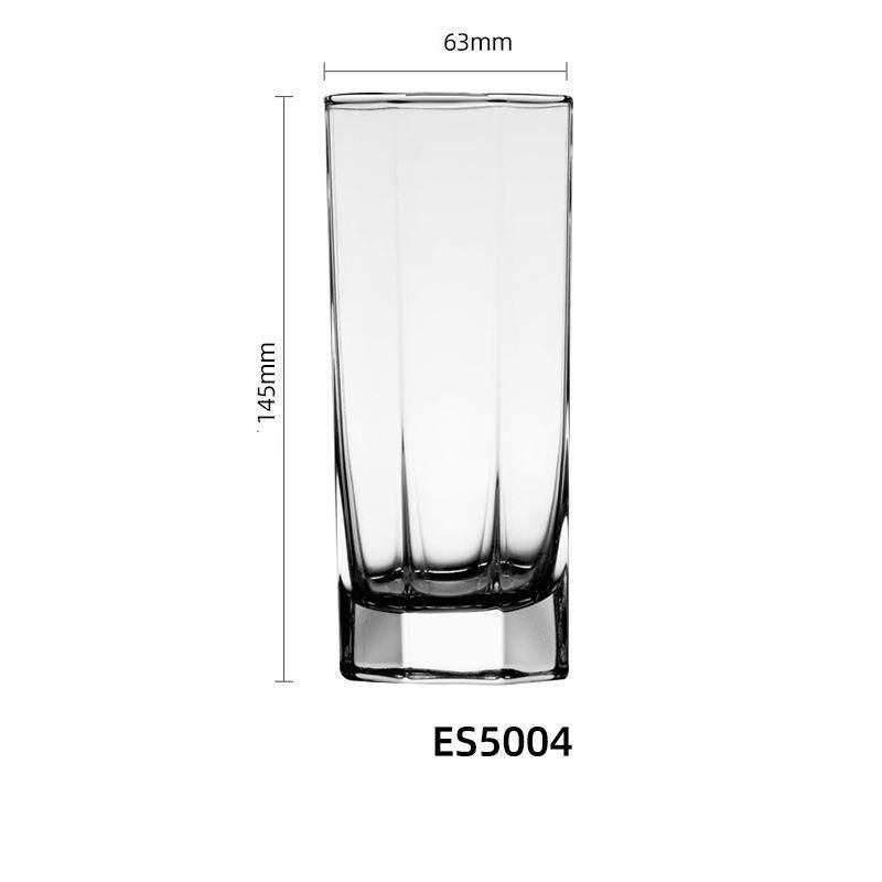 Nice One 6PCS 310ML  Drinking Glass Sets, Durable Drinking Cups, Lead-Free Water Cup Set, Drinkware Kitchen Glasses for Cocktail, Iced Coffee, Beer, Tea, Wine, Whiskey, Water (ES5163-2  GLASS CUP )