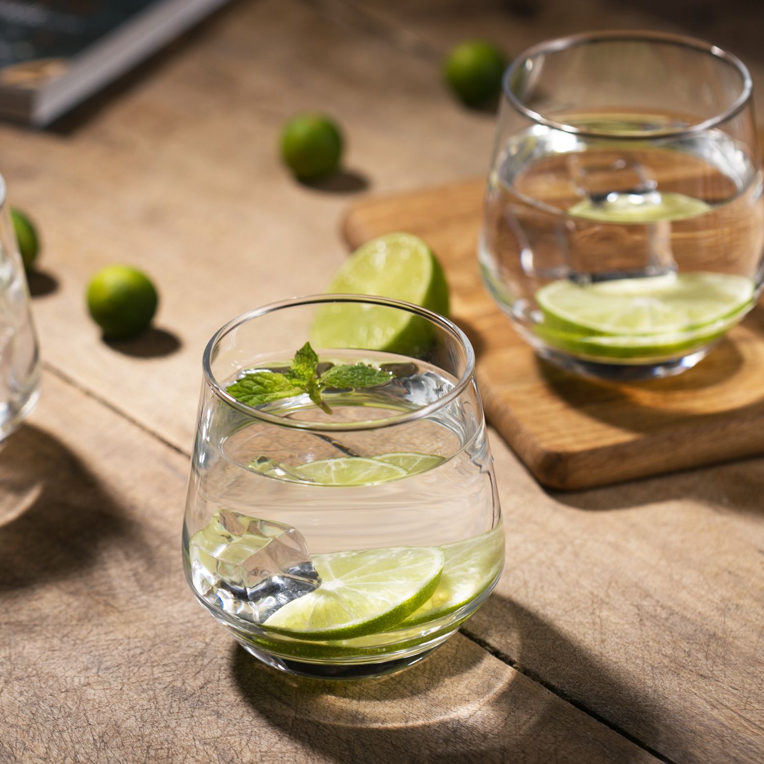 Niceone  6PCS 370ML High Quality  Juicer Beer Glass Cups juice cup (ES7018-2 GLASS CUP）