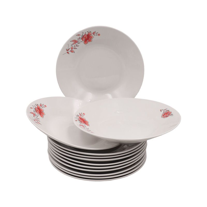【Promotion】Nice One 12PCS/ Set 8inch Classique  Porcelain Dinner Dish Plates（BYD-PLATE-32 PLATE 8INCH 72PCS  ）