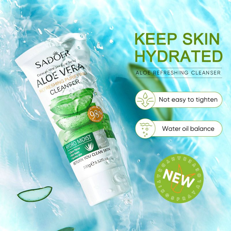 10PCS Aloe Vera Skin Care Sets Hydrating Anti-Aging Moisturizing Kits includes Face Cleanser Face Gel Serum Lipstick Face Masks Hand Cream Skin Care Kits Gift
