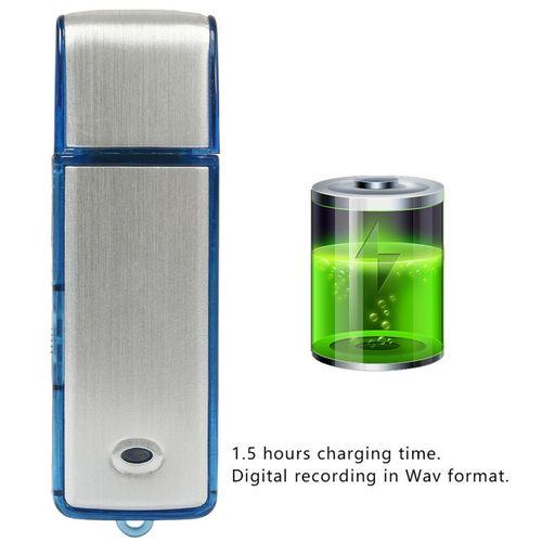 Secret Voice Recorder 8GB Spy USB Flash Disk Hidden Rechargeable Sound