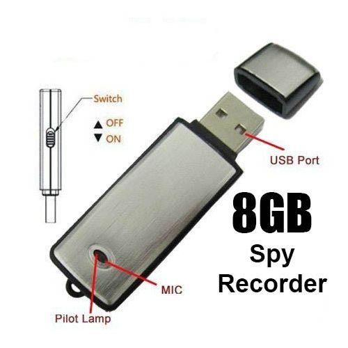 Secret Voice Recorder 8GB Spy USB Flash Disk Hidden Rechargeable Sound