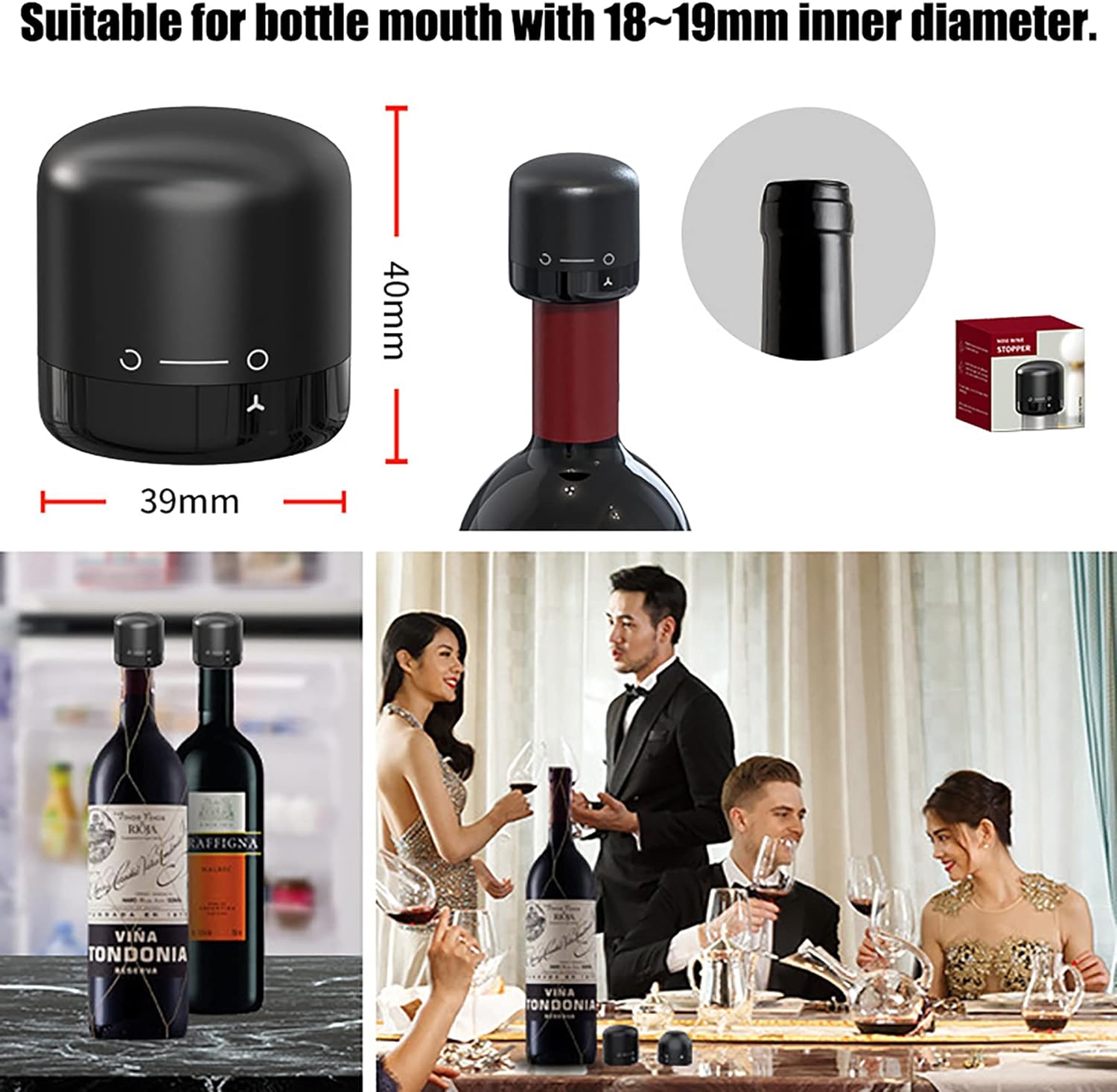 Best price for Wine Stopper with Rotating Lock, Mini Wine Corks, Sealed ...