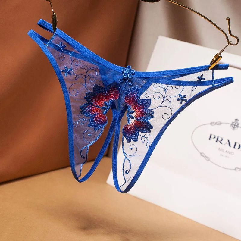 Women's Thong Pants Sexy Lace Panties G-Sting Low Waist Flower Briefs Seamless Hollow Out T-Back Female Sexy Lingerie  Panty  Butterfly Panties