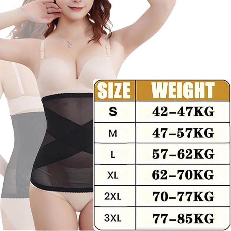 2024 New Waist Trainer Slimming Belt Slim Body Shaperh, Cross Mesh Girdle for Waist Shaping, High Waist Corsets Girdle Tummy Control, Breathable Slimming Shaper, Breathable Abdomen Postpartum Belt