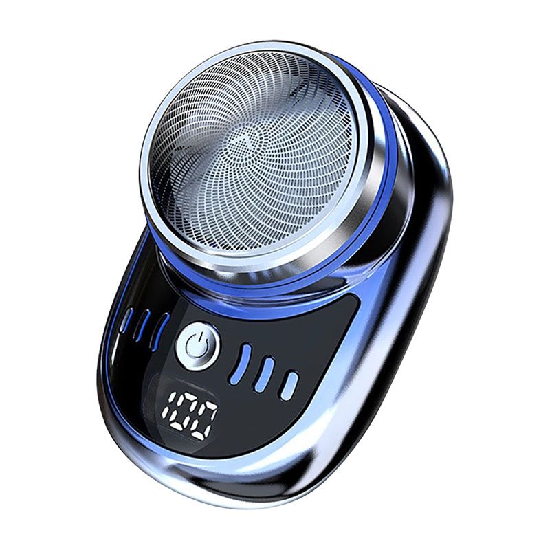 New Arrivals Mini Electric Razor Shaver for Men Vehicle Mounted Shave with Digital Display Travel Shaver Pocket Face Beard Trimmer USB Rechargeable Shaver Type-C Charging Mini Shaving Machine