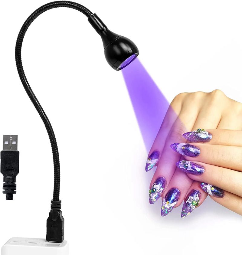 LED UV Light for Drying Gel Nail Polish Clip-On Flexible Desk Mini USB Nail Lamp Portable Nail Dryer Manicure Salon Tools